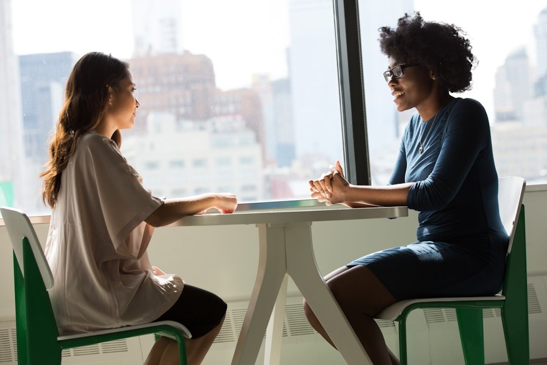 person having deep conversation