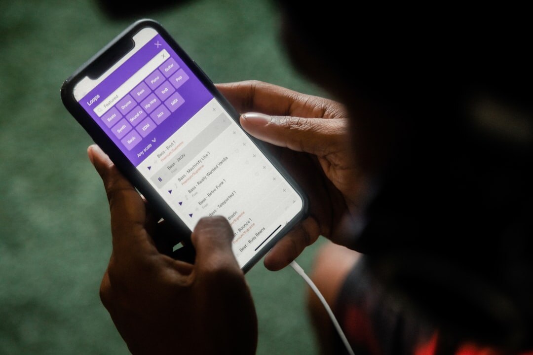 person tracking goals on phone