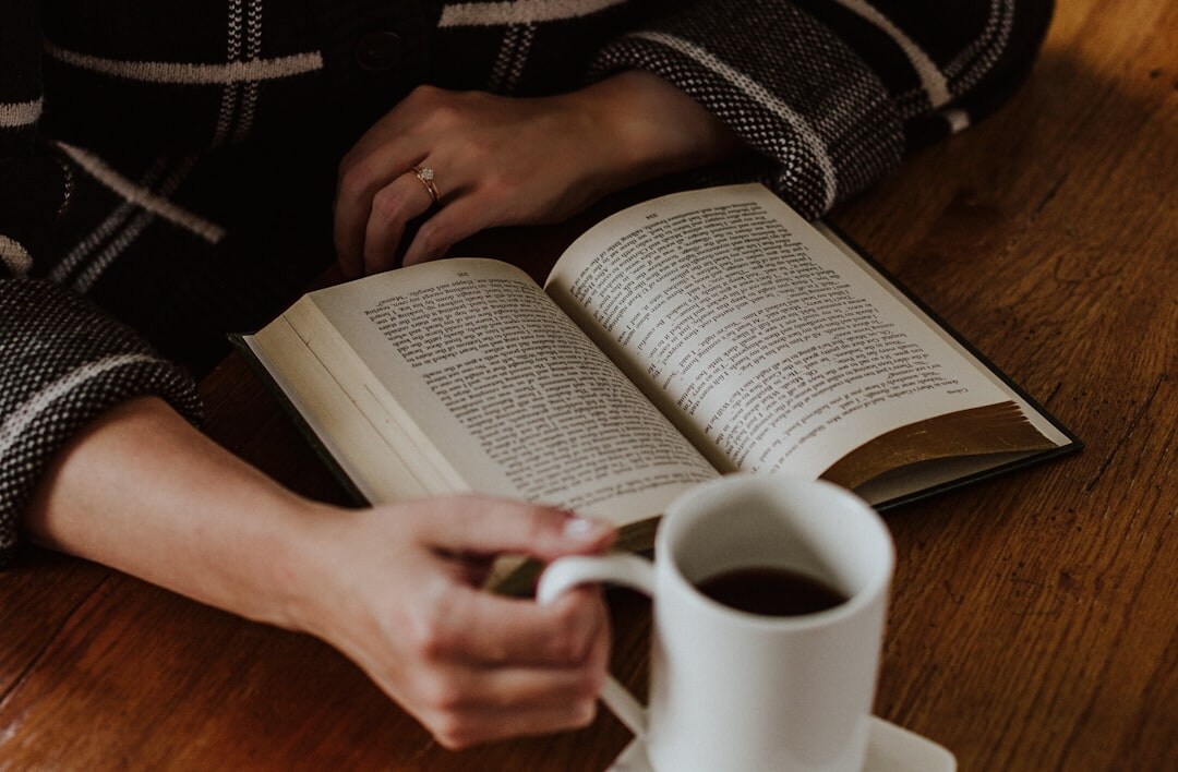 person reading book